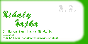 mihaly hajka business card